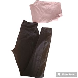 2 Lululemon items - Black Pants 8 with Crop Top (small-no tags)